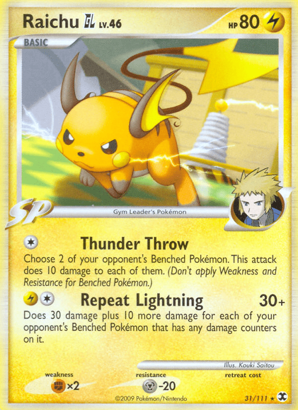 Raichu GL (31/111) [Platinum: Rising Rivals] Pokemon Single Pokémon  | Multizone: Comics And Games