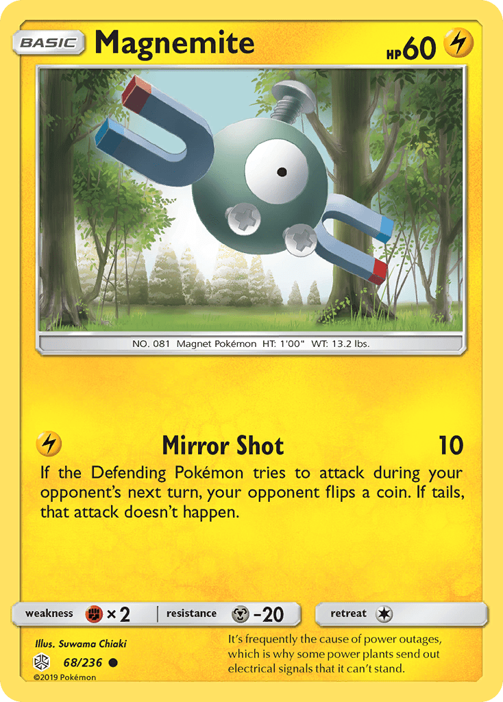 Magnemite (68/236) [Sun & Moon: Cosmic Eclipse] Pokemon Single Pokémon  | Multizone: Comics And Games