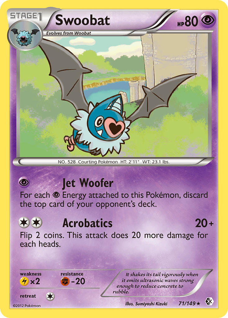 Swoobat (71/149) [Black & White: Boundaries Crossed] Pokemon Single Pokémon  | Multizone: Comics And Games