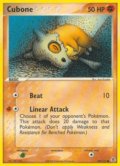 Cubone (60/112) [EX: FireRed & LeafGreen] Pokemon Single Pokémon  | Multizone: Comics And Games