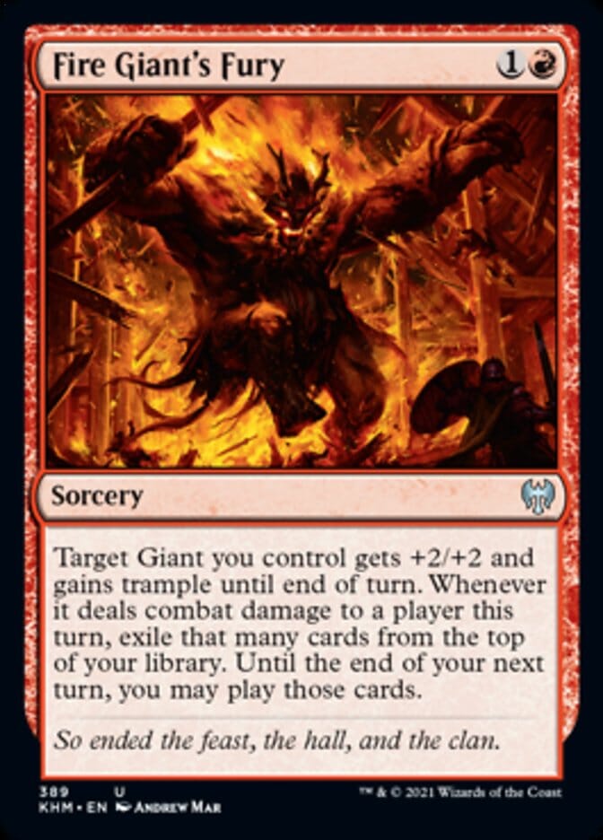 Fire Giant's Fury [Kaldheim] MTG Single Magic: The Gathering  | Multizone: Comics And Games