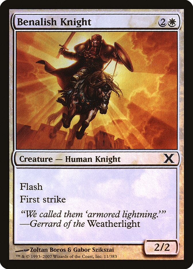 Benalish Knight (Premium Foil) [Tenth Edition] MTG Single Magic: The Gathering  | Multizone: Comics And Games