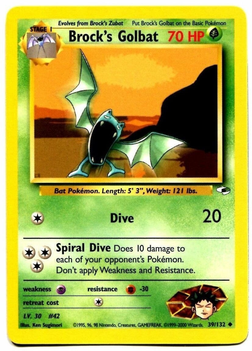 Brock's Golbat (39/132) [Gym Heroes Unlimited] Pokemon Single Pokémon  | Multizone: Comics And Games