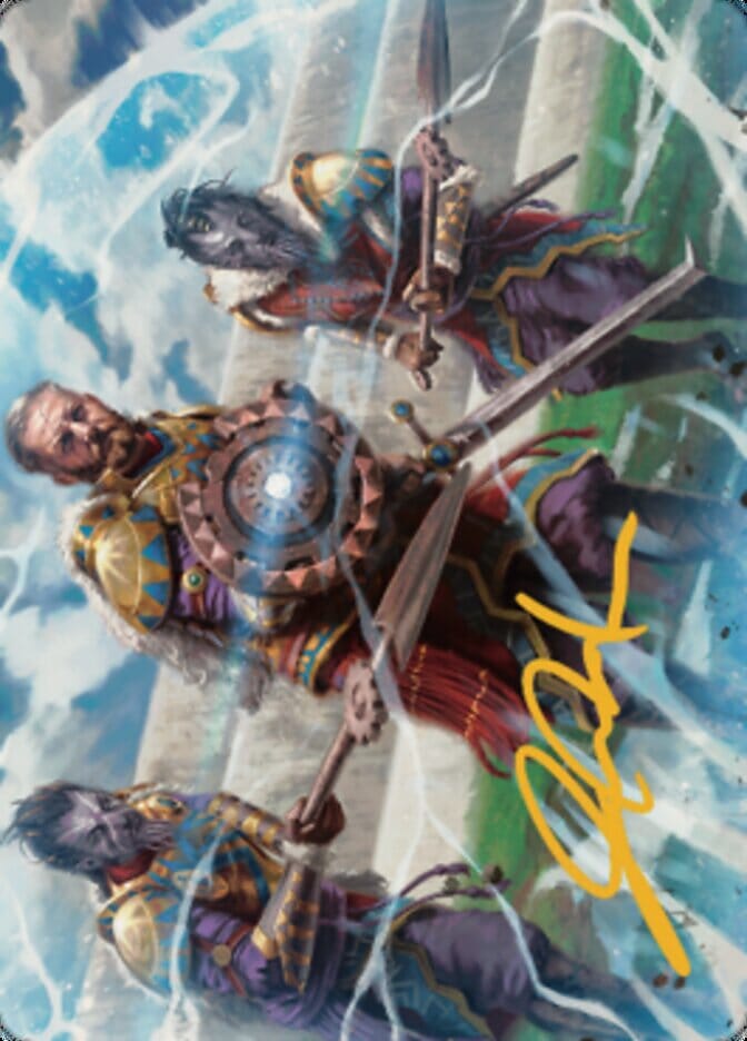 Argivian Phalanx Art Card (Gold-Stamped Signature) [Dominaria United Art Series] MTG Single Magic: The Gathering  | Multizone: Comics And Games