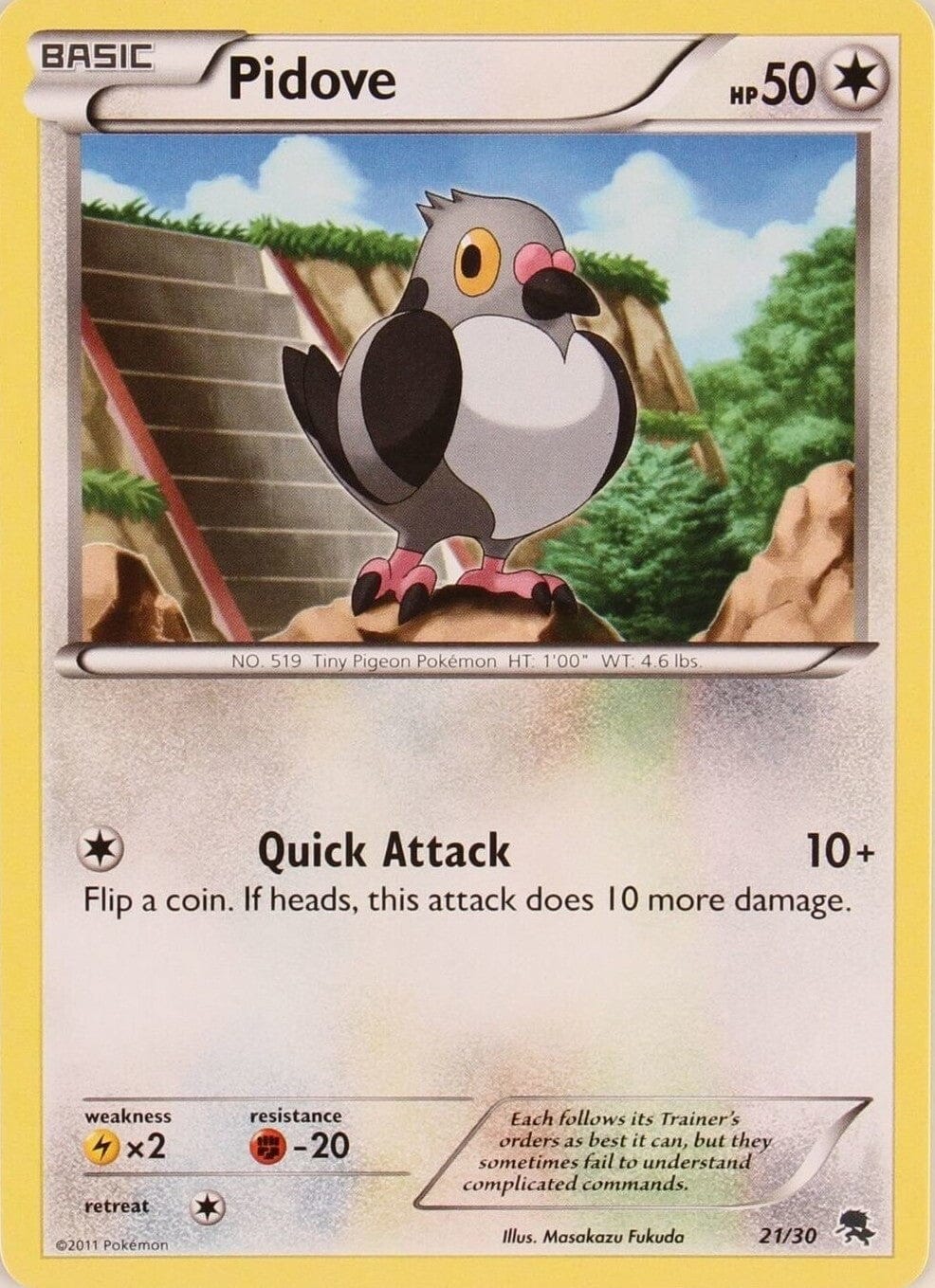 Pidove (21/30) [Black & White: Trainer Kit - Zoroark] Pokemon Single Pokémon  | Multizone: Comics And Games
