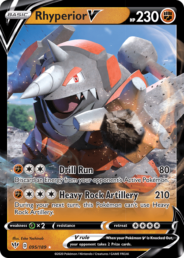 Rhyperior V (095/189) [Sword & Shield: Darkness Ablaze] Pokemon Single Pokémon  | Multizone: Comics And Games