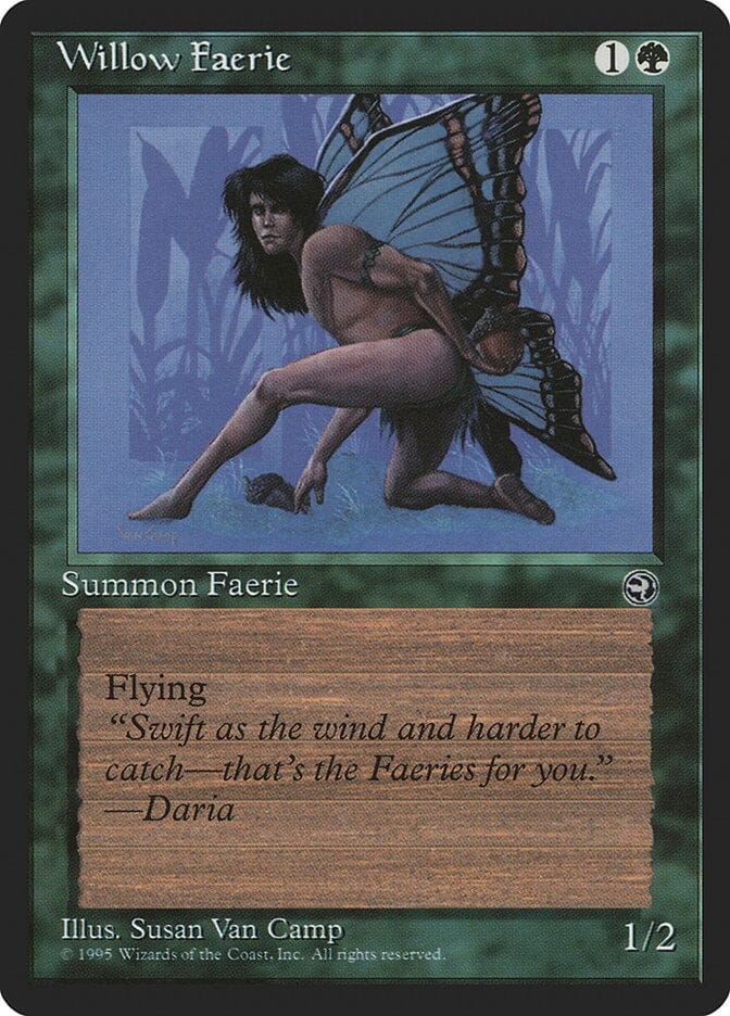 Willow Faerie (Daria Flavor Text) [Homelands] MTG Single Magic: The Gathering  | Multizone: Comics And Games