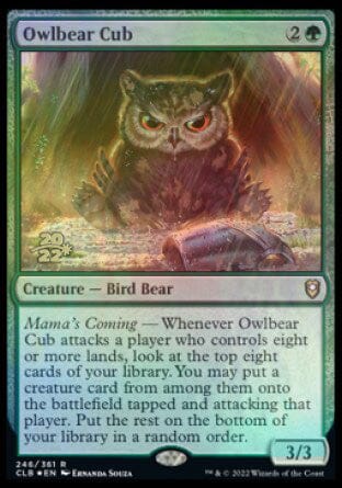 Owlbear Cub [Commander Legends: Battle for Baldur's Gate Prerelease Promos] MTG Single Magic: The Gathering  | Multizone: Comics And Games