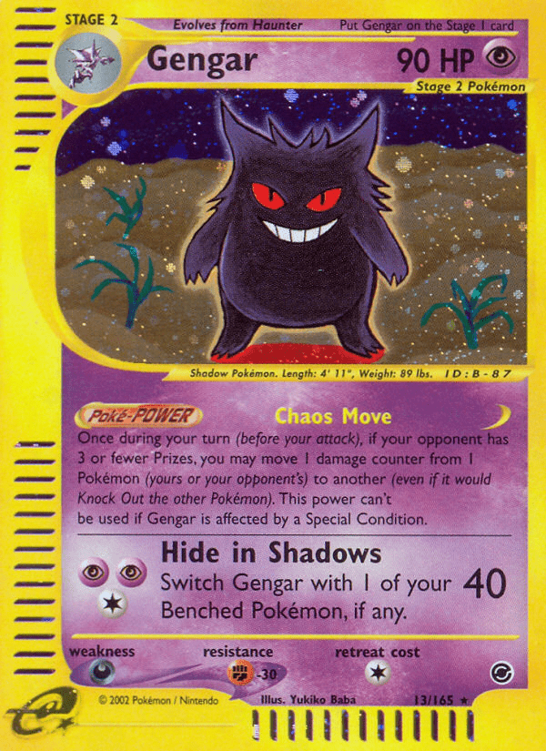 Gengar (13/165) [Expedition: Base Set] Pokemon Single Pokémon  | Multizone: Comics And Games