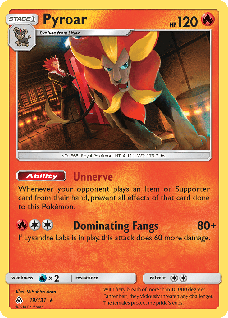 Pyroar (19/131) [Sun & Moon: Forbidden Light] Pokemon Single Pokémon  | Multizone: Comics And Games
