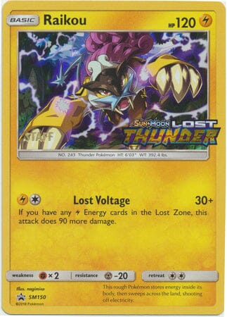 Raikou (SM150) (Staff Prerelease Promo) [Sun & Moon: Black Star Promos] Pokemon Single Pokémon  | Multizone: Comics And Games