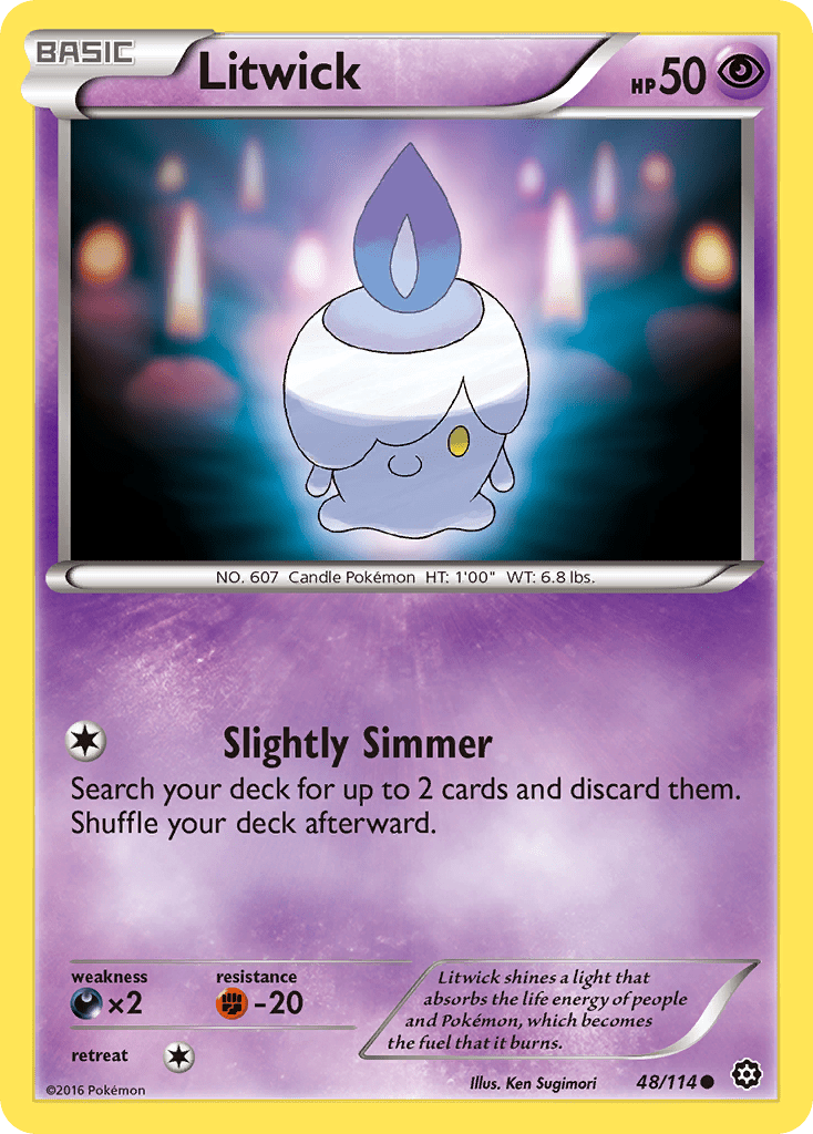Litwick (48/114) [XY: Steam Siege] Pokemon Single Pokémon  | Multizone: Comics And Games