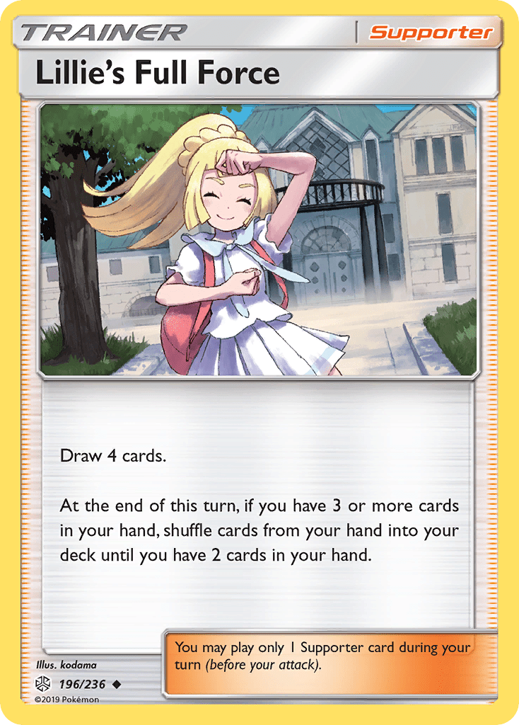 Lillie's Full Force (196/236) [Sun & Moon: Cosmic Eclipse] Pokemon Single Pokémon  | Multizone: Comics And Games
