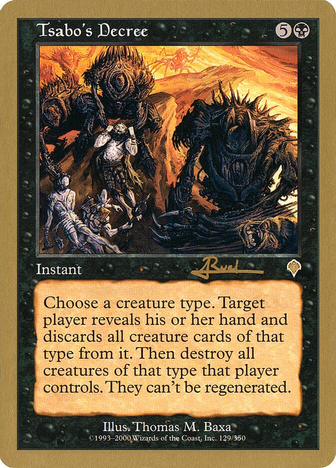 Tsabo's Decree (Antoine Ruel) [World Championship Decks 2001] MTG Single Magic: The Gathering  | Multizone: Comics And Games