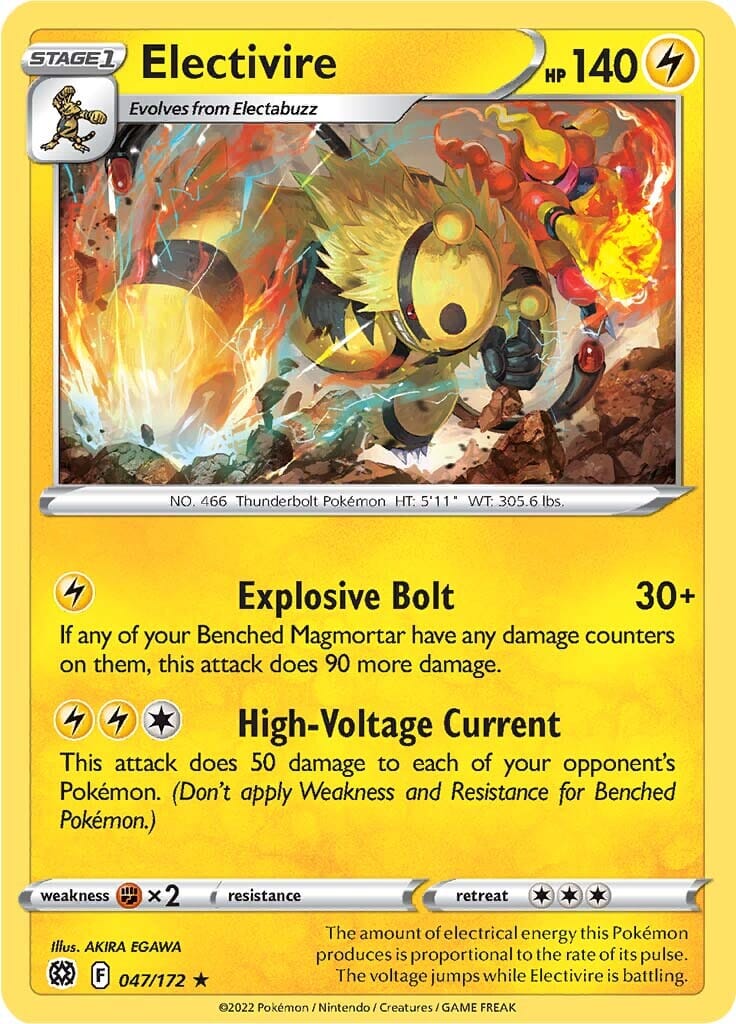 Electivire (047/172) [Sword & Shield: Brilliant Stars] Pokemon Single Pokémon  | Multizone: Comics And Games