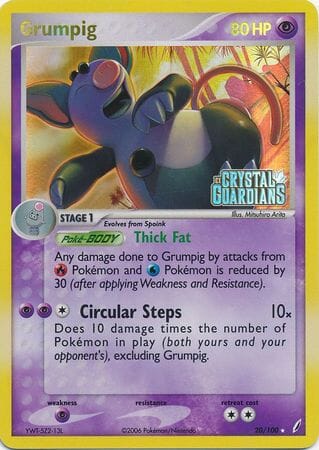 Grumpig (20/100) (Stamped) [EX: Crystal Guardians] Pokemon Single Pokémon  | Multizone: Comics And Games