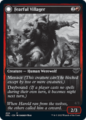 Fearful Villager // Fearsome Werewolf [Innistrad: Double Feature] MTG Single Magic: The Gathering  | Multizone: Comics And Games