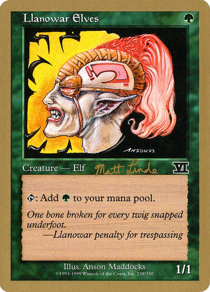 Llanowar Elves (Matt Linde) [World Championship Decks 1999] MTG Single Magic: The Gathering  | Multizone: Comics And Games