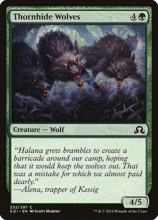 Thornhide Wolves [Shadows over Innistrad] MTG Single Magic: The Gathering  | Multizone: Comics And Games