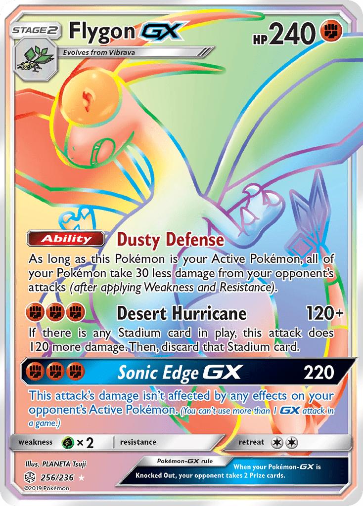 Flygon GX (256/236) [Sun & Moon: Cosmic Eclipse] Pokemon Single Pokémon  | Multizone: Comics And Games