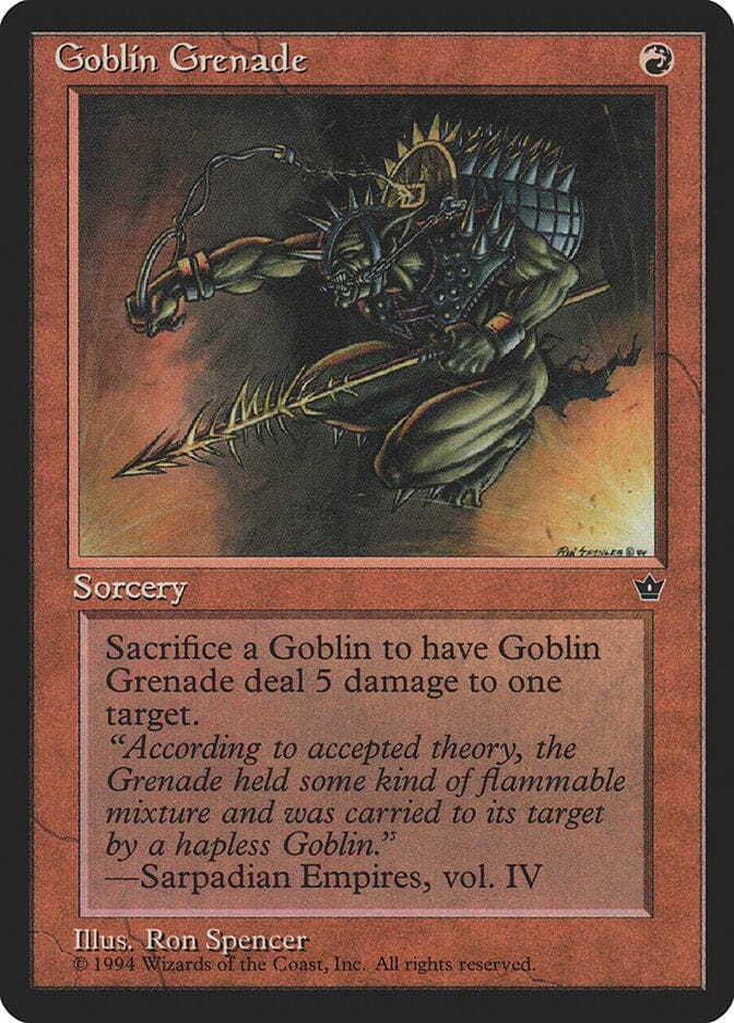 Goblin Grenade (Ron Spencer) [Fallen Empires] MTG Single Magic: The Gathering  | Multizone: Comics And Games