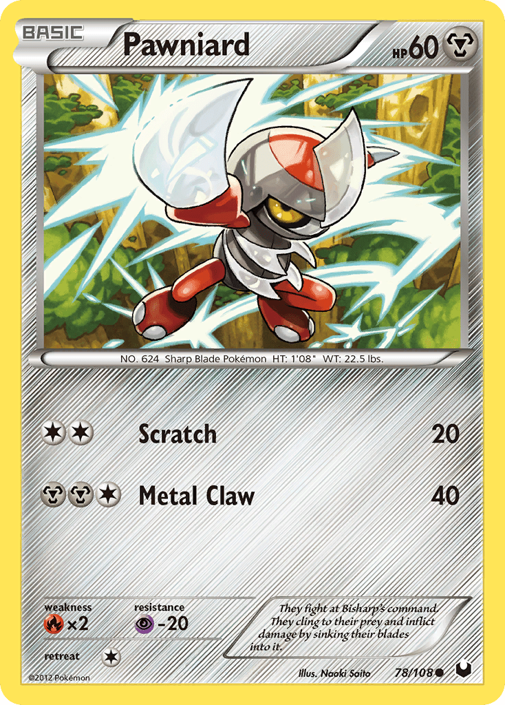 Pawniard (78/108) [Black & White: Dark Explorers] Pokemon Single Pokémon  | Multizone: Comics And Games