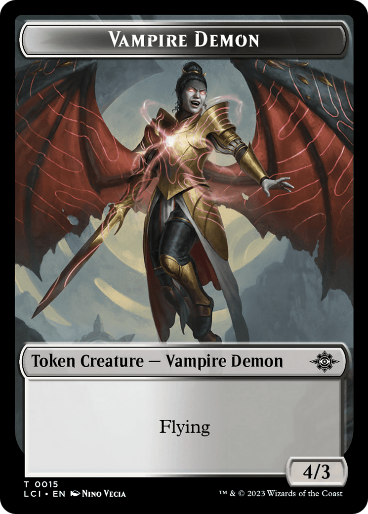 Treasure (0002) // Vampire Demon Double-Sided Token [Jurassic World Collection Tokens] MTG Single Magic: The Gathering  | Multizone: Comics And Games
