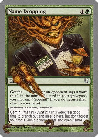 Name Dropping [Unhinged] MTG Single Magic: The Gathering  | Multizone: Comics And Games