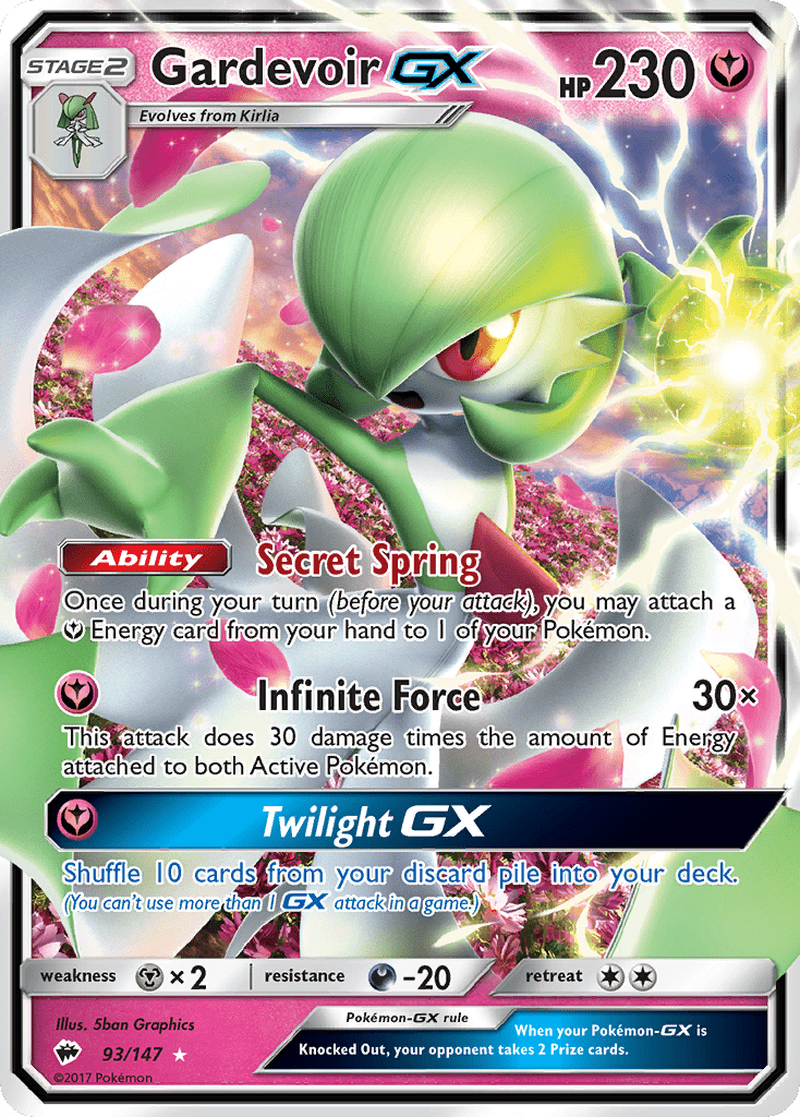 Gardevoir GX (93/147) [Sun & Moon: Burning Shadows] Pokemon Single Pokémon  | Multizone: Comics And Games
