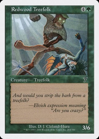 Redwood Treefolk [Seventh Edition] MTG Single Magic: The Gathering  | Multizone: Comics And Games
