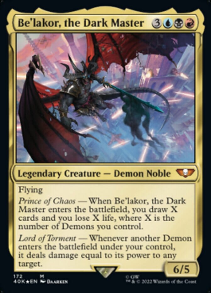 Be'lakor, the Dark Master [Universes Beyond: Warhammer 40,000] MTG Single Magic: The Gathering  | Multizone: Comics And Games
