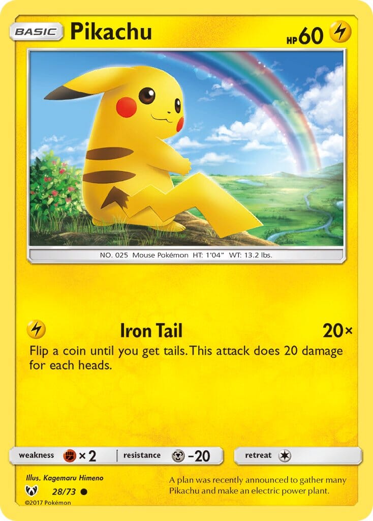 Pikachu (28/73) (Lets Play, Pikachu Cracked Ice Holo) (Theme Deck Exclusives) [Sun & Moon: Shining Legends] Pokemon Single Pokémon  | Multizone: Comics And Games