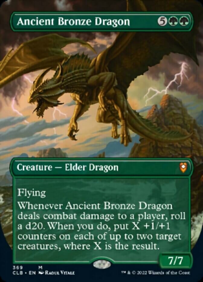 Ancient Bronze Dragon (Borderless Alternate Art) [Commander Legends: Battle for Baldur's Gate] MTG Single Magic: The Gathering  | Multizone: Comics And Games