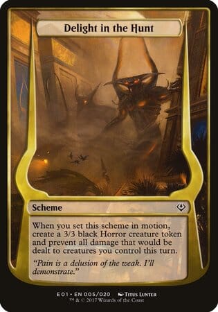 Delight in the Hunt (Archenemy: Nicol Bolas) [Archenemy: Nicol Bolas Schemes] MTG Single Magic: The Gathering  | Multizone: Comics And Games