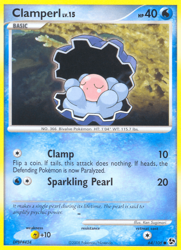 Clamperl (64/106) [Diamond & Pearl: Great Encounters] Pokemon Single Pokémon  | Multizone: Comics And Games