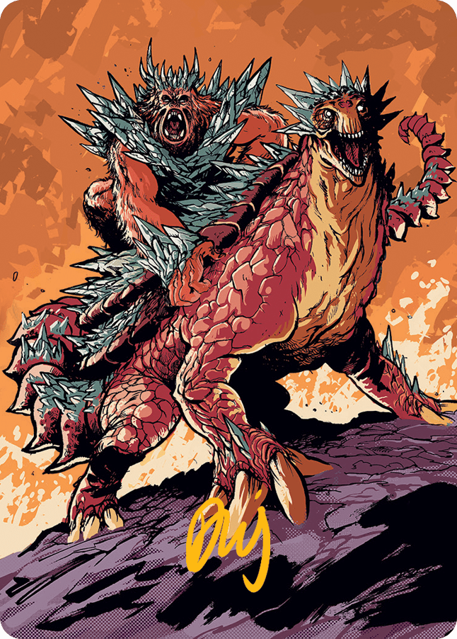 Kogla and Yidaro Art Card (Gold-Stamped Signature) [March of the Machine Art Series] MTG Single Magic: The Gathering  | Multizone: Comics And Games