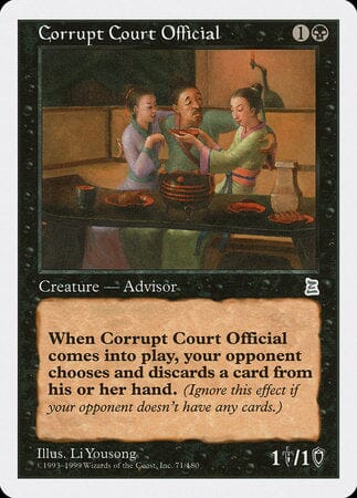 Corrupt Court Official [Portal Three Kingdoms] MTG Single Magic: The Gathering  | Multizone: Comics And Games