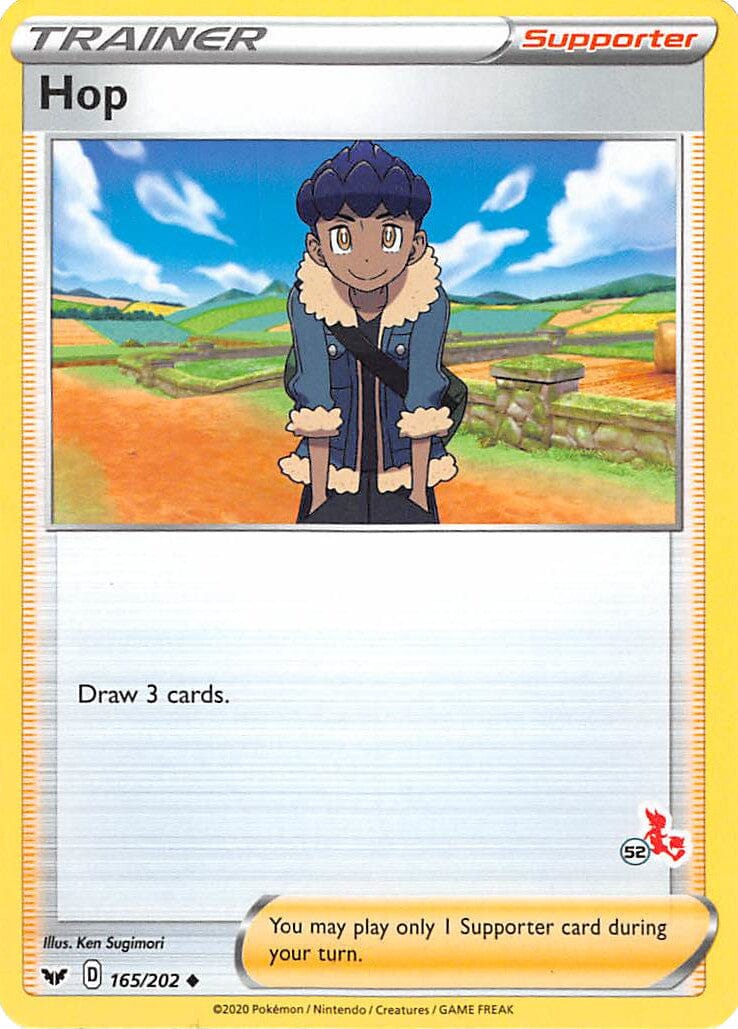 Hop (165/202) (Cinderace Stamp #52) [Battle Academy 2022] Pokemon Single Pokémon  | Multizone: Comics And Games