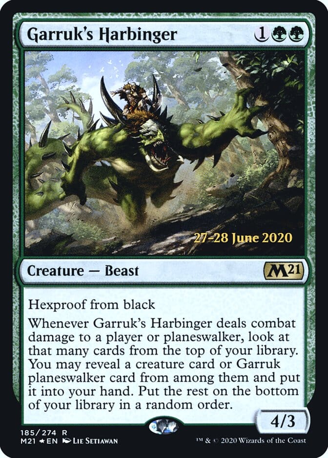 Garruk's Harbinger [Core Set 2021 Prerelease Promos] MTG Single Magic: The Gathering  | Multizone: Comics And Games