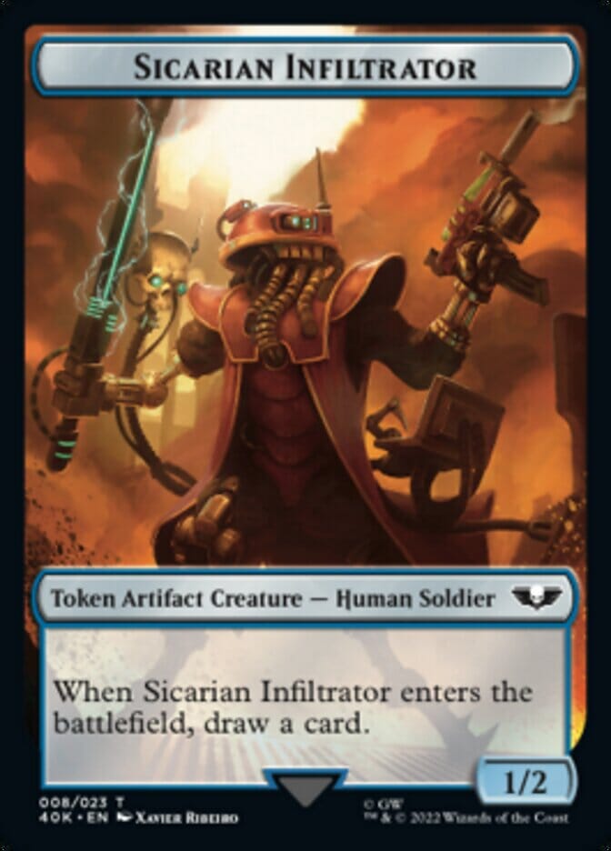 Soldier (003) // Sicarian Infiltrator Double-sided Token [Universes Beyond: Warhammer 40,000 Tokens] MTG Single Magic: The Gathering  | Multizone: Comics And Games