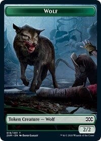 Wolf // Golem Double-sided Token [Double Masters Tokens] MTG Single Magic: The Gathering  | Multizone: Comics And Games