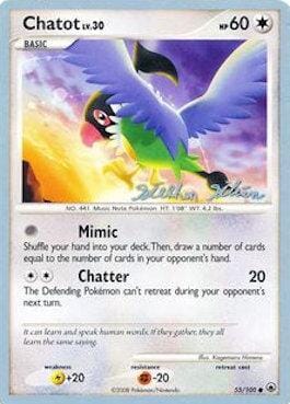Chatot (55/100) (Luxdrill - Stephen Silvestro) [World Championships 2009] Pokemon Single Pokémon  | Multizone: Comics And Games