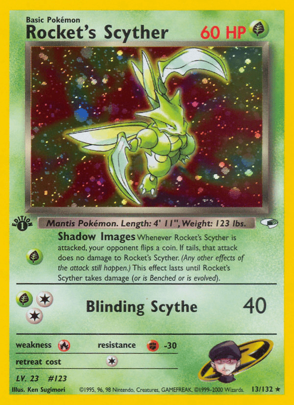 Rocket's Scyther (13/132) [Gym Heroes 1st Edition] Pokemon Single Pokémon  | Multizone: Comics And Games