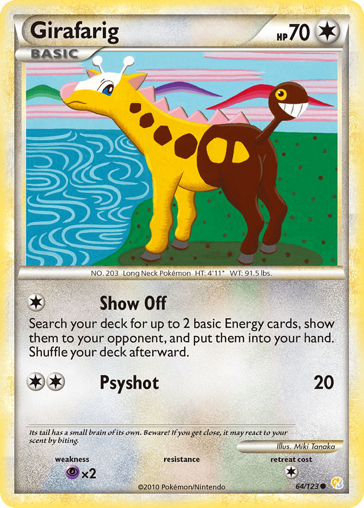 Girafarig (64/123) [HeartGold & SoulSilver: Base Set] Pokemon Single Pokémon  | Multizone: Comics And Games