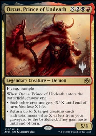 Orcus, Prince of Undeath (Promo Pack) [Dungeons & Dragons: Adventures in the Forgotten Realms Promos] MTG Single Magic: The Gathering  | Multizone: Comics And Games