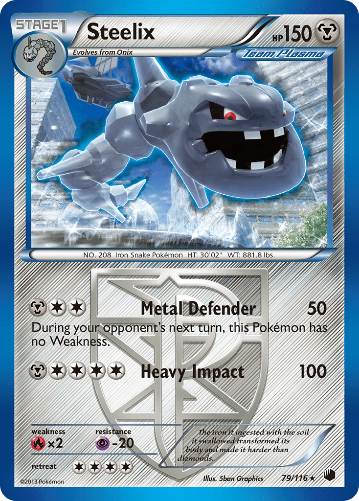 Steelix (79/116) [Black & White: Plasma Freeze] Pokemon Single Pokémon  | Multizone: Comics And Games