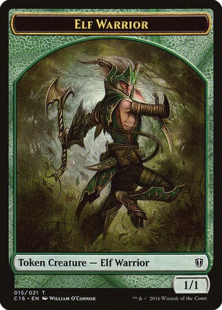 Elf Warrior // Zombie Double-sided Token [Commander 2016 Tokens] MTG Single Magic: The Gathering  | Multizone: Comics And Games