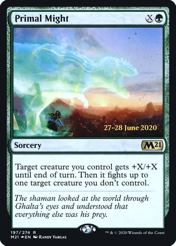 Primal Might [Core Set 2021 Prerelease Promos] MTG Single Magic: The Gathering  | Multizone: Comics And Games