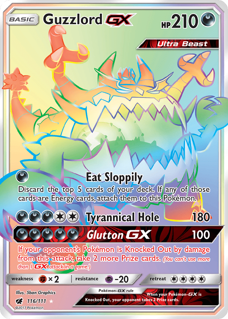 Guzzlord GX (116/111) [Sun & Moon: Crimson Invasion] Pokemon Single Pokémon  | Multizone: Comics And Games