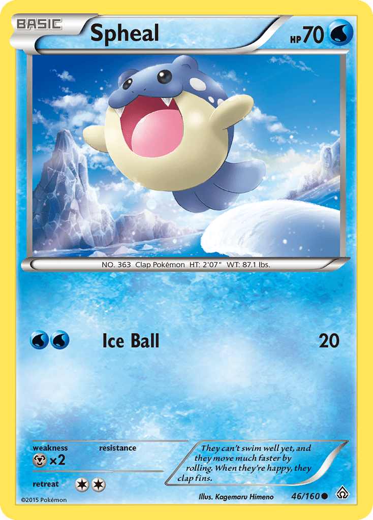 Spheal (46/160) [XY: Primal Clash] Pokemon Single Pokémon  | Multizone: Comics And Games
